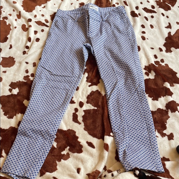 Old Navy Women's Blue Patterned Chinos - Picture 1 of 3
